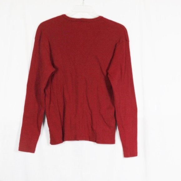 Utility Red Women's Knit Long Sleeve Pullover Knit Sweater Large 040 - Picture 6 of 6